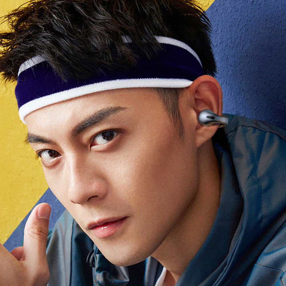True Bone Conduction Bluetooth Earphones Ear Clip Wireless Headphones Noise Reduction Touch Control Sports Headsets True Bone Conduction Bluetooth Earphones Ear Clip Wireless Headphones Noise Reduction Touch Control Sports Headsets